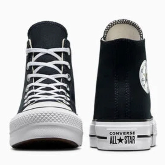 Converse Chuck Taylor All Star Lift Black White Sneakers Wmn's Size 5.5 NWOT - Picture 2 of 10